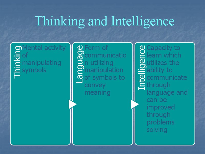 Thinking and Intelligence